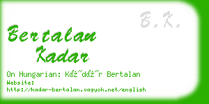 bertalan kadar business card